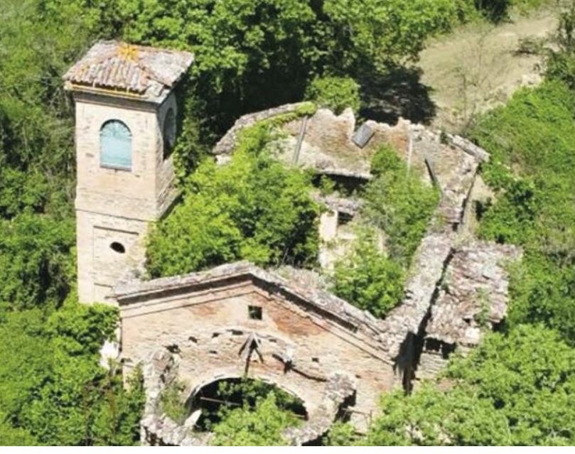 Vista dall'alto del santuario della Madonna del Rio